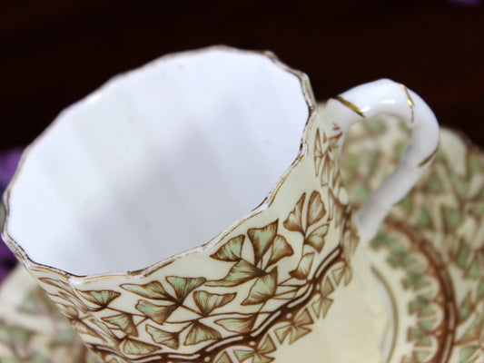 Antique EJDB Bodley Demi Teacup, FERN Demitasse Cup & Saucer 18456