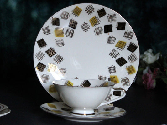 Bareuther Trio, Teacup,  Saucer & Side Plate, Made in Bavaria, Germany -J
